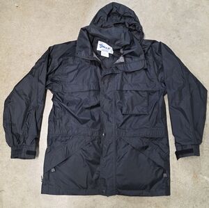 Galls Raincoat Jacket Black Mens Medium